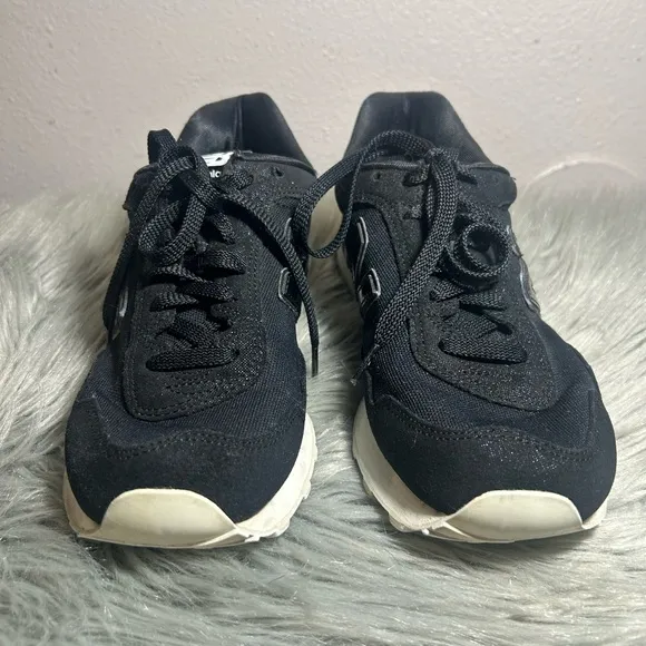 New Balance 515 Women’s Black Purple Sparkle Suede Mesh Sneakers Size 9.5