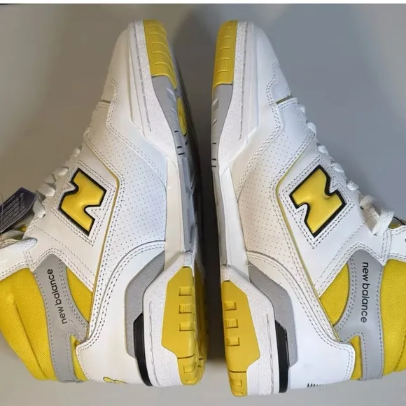 New Balance 650 honeycomb, hot top sneakers yellow, and white mens size 9.5 NWOB