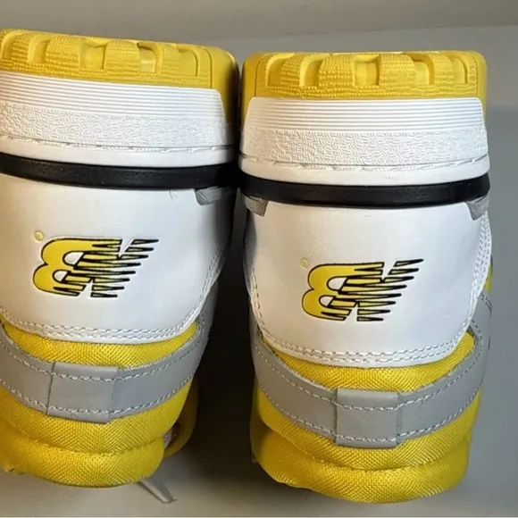 New Balance 650 honeycomb, hot top sneakers yellow, and white mens size 9.5 NWOB