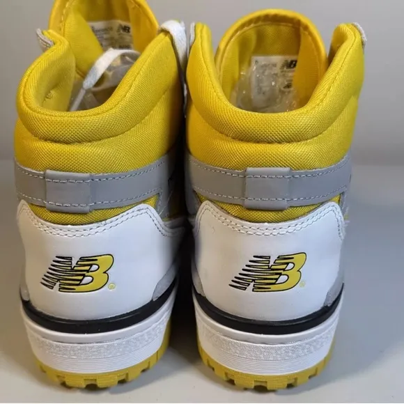 New Balance 650 honeycomb, hot top sneakers yellow, and white mens size 9.5 NWOB