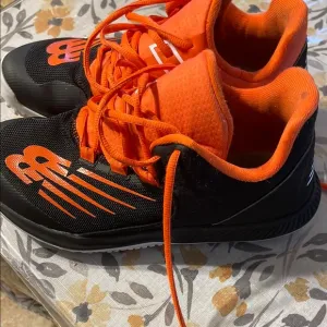 New Balance Kids' Black and Orange Sneakers