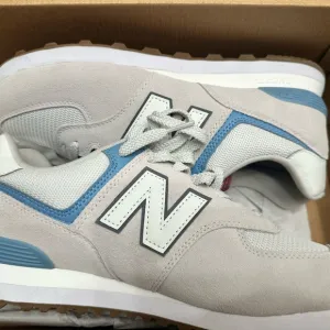 New Balance Kids' Gray and Blue Sneakers