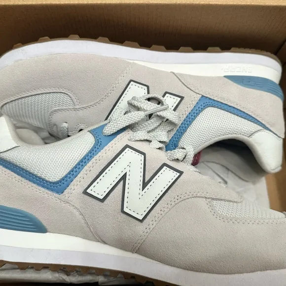 New Balance Kids' Gray and Blue Sneakers
