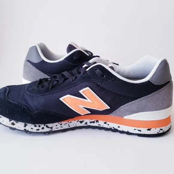 New Balance Men's 515 Black and Orange Sneakers