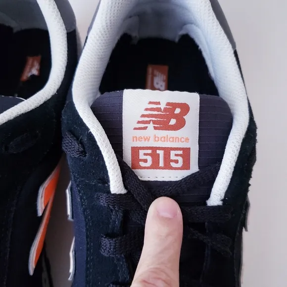 New Balance Men's 515 Black and Orange Sneakers