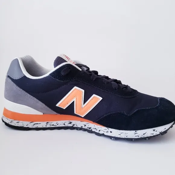 New Balance Men's 515 Black and Orange Sneakers
