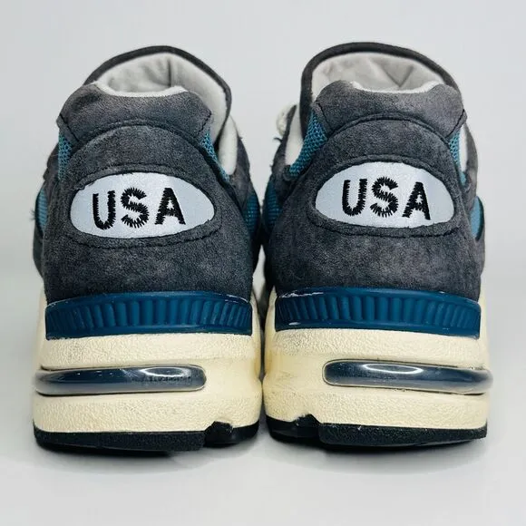 New Balance Mens Size 5D MADE in USA 990v2 Blue Teddy Santis Sneakers M990TB2