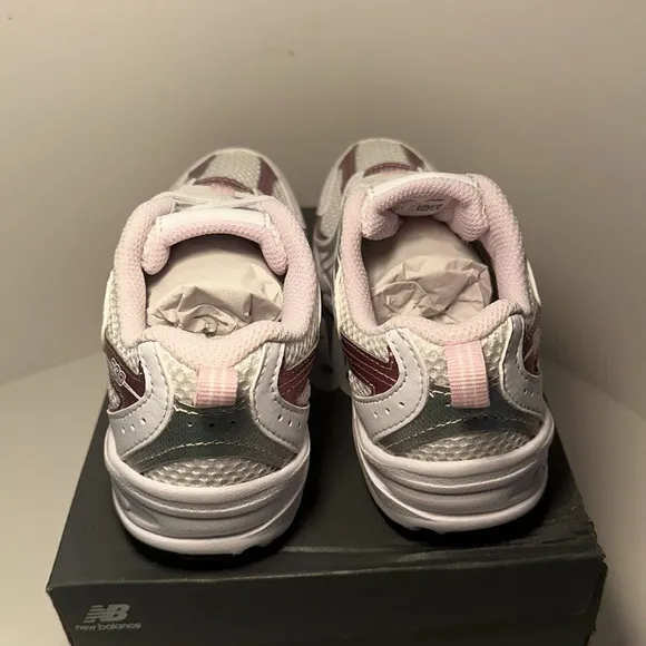 New Balance PZ530RK Kids' White and Pink Sneakers Size 1