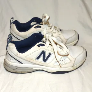 New Balance White and Navy Sneakers