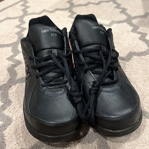New balance 577 walking sneaker dsl-2 black leather sneaker made in USA NWT