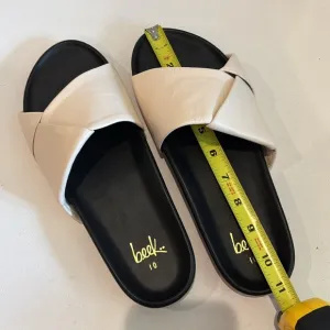 New Beek Tori Sandals in Cream Black