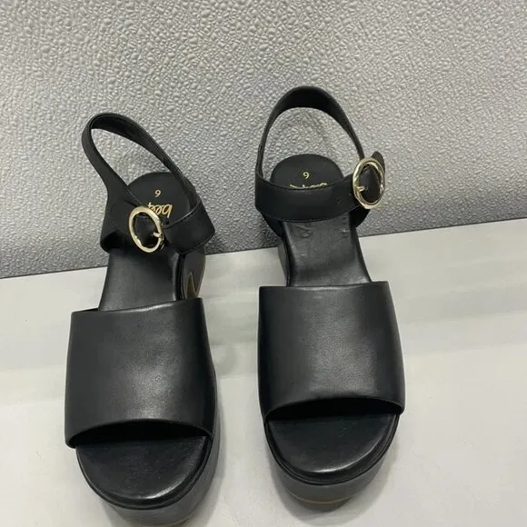 NEW BEEK Women’s Inca Platform Heeled Sandals Black Size 6 – New Without Box
