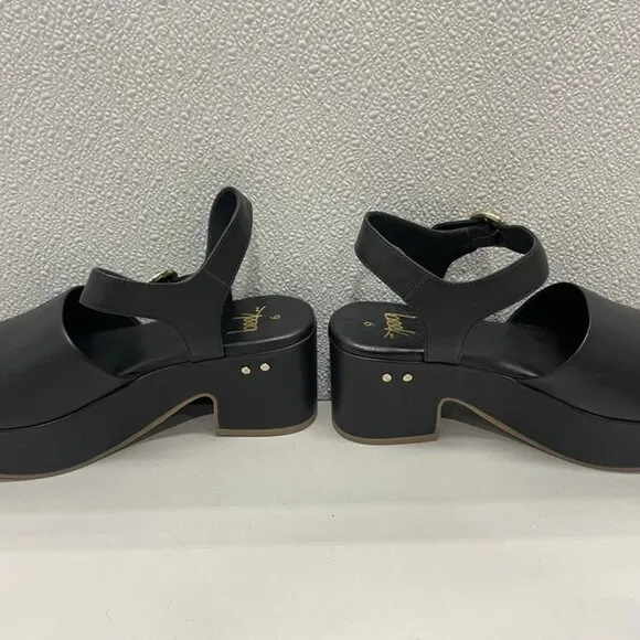 NEW BEEK Women’s Inca Platform Heeled Sandals Black Size 6 – New Without Box