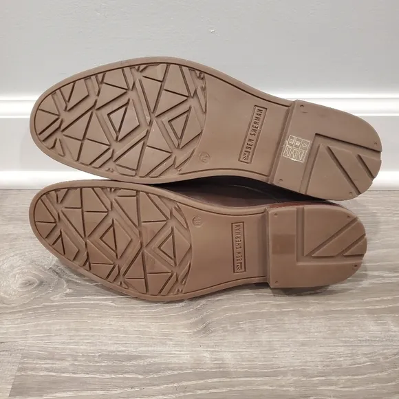 NEW Ben Sherman Birk Plain Toe Brown Leather Shoes
