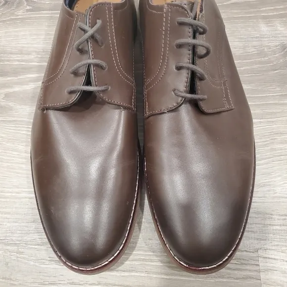 NEW Ben Sherman Birk Plain Toe Brown Leather Shoes