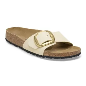 NEW BIRKENSTOCK Madrid Big Buckle Sandals Nubuck Ecru Women's Size 4