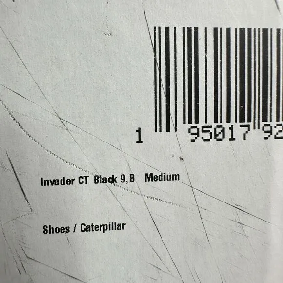 New Caterpillar Composite Toe Invader Sneakers Black Women's 9B NWOB CT T1455