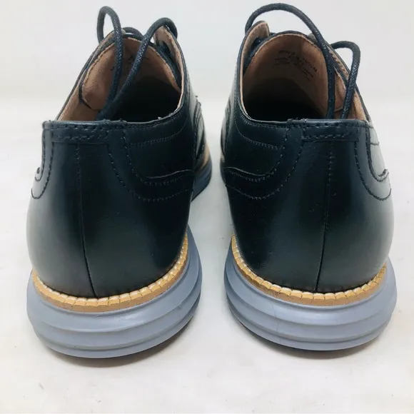 New Cole Haan Black Leather Men's Wingtip Brogue Shoes