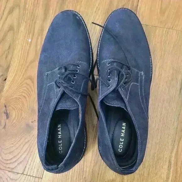 New Cole Haan mens Frankland Grand navy Nubuck Oxford dress Sz 11.5 navy A-84