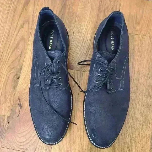 New Cole Haan mens Frankland Grand navy Nubuck Oxford dress Sz 11.5 navy A-84