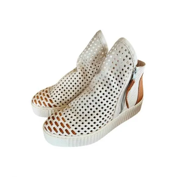 NEW ERIC MICHAEL women's oslo sneakers in white