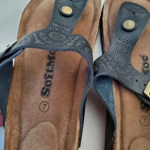 New gizeh style open toe leather sandals