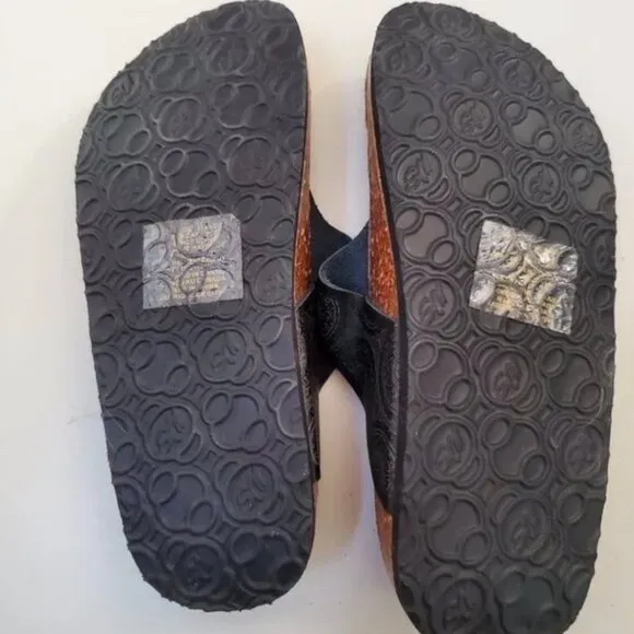 New gizeh style open toe leather sandals