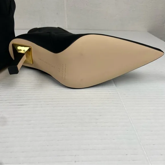 NEW Good American Pointed Toe Heeled Bootie Black Neoprene Women's 9.5 GA118N-X