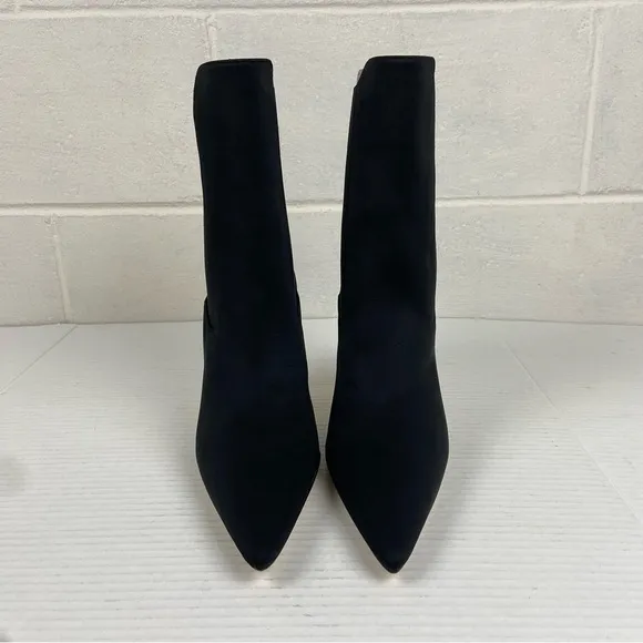 NEW Good American Pointed Toe Heeled Bootie Black Neoprene Women's 9.5 GA118N-X