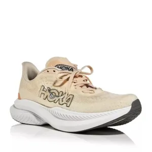 NEW HOKA Women's Mach 6 Low Top Sneakers Eggnog/Vanilla