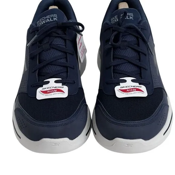 New! Mens Skechers Ultra Go Arch Fit Walking Shoes 11.5 Lace Up Sneakers Navy