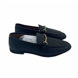 New Miz Mooz Paulina Leather Slip‎ On Loafers Almond Toe Black Sz EU 36 US 5.5-6