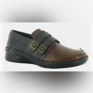 New Naot Celesta Womens Leather Slip On Buckle Comfort Brown Loafer Shoes Sz. 10