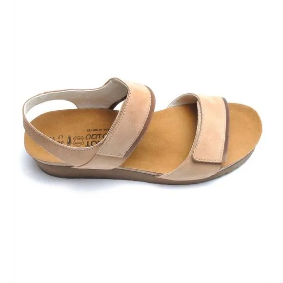 NEW NAOT women's aisha sandal in nude/saddle brown