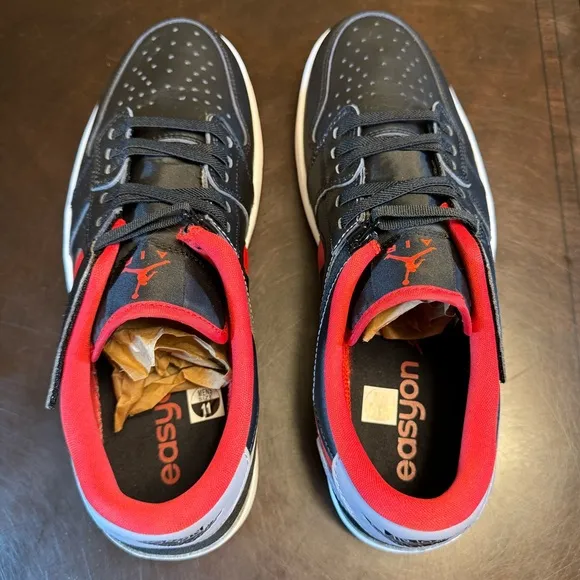 New Nike Air Jordan 1 Low Flyease Black Red Sneaker Shoes Size US 11