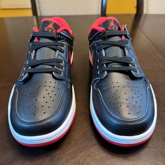 New Nike Air Jordan 1 Low Flyease Black Red Sneaker Shoes Size US 11