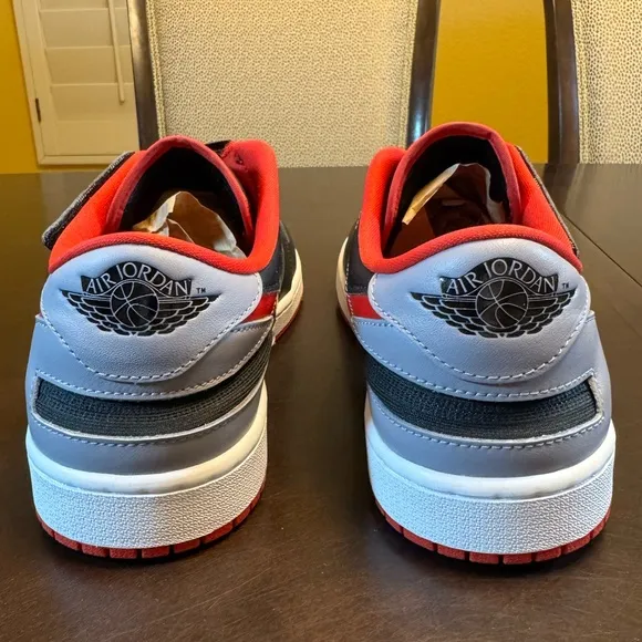 New Nike Air Jordan 1 Low Flyease Black Red Sneaker Shoes Size US 11
