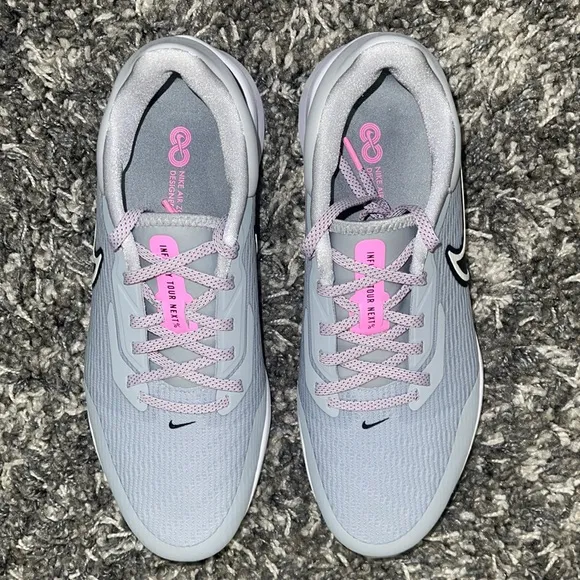 New NIKE Air Zoom Infinity Tour Next % in Wolf Grey/Cool Grey/Pink Spell/Black