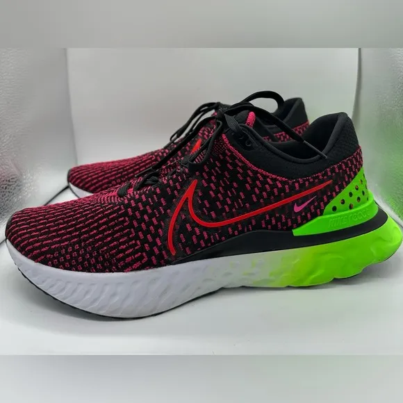 NEW Nike React Infinity Run FK 3 Sneakers Black Red Size 12