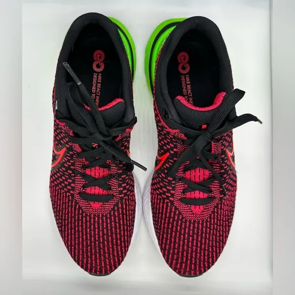 NEW Nike React Infinity Run FK 3 Sneakers Black Red Size 12