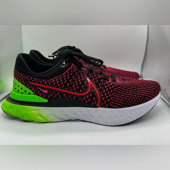 NEW Nike React Infinity Run FK 3 Sneakers Black Red Size 12