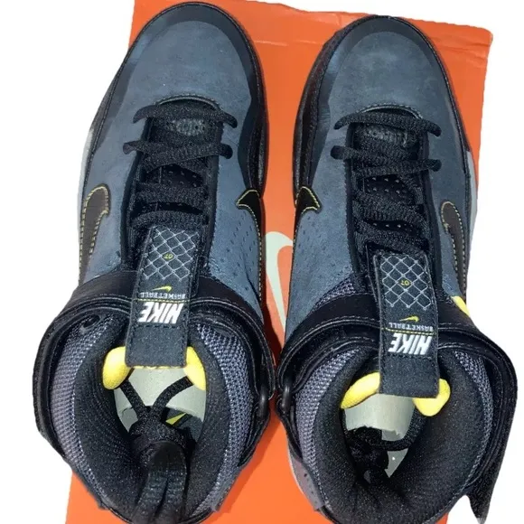 New Nike Shox GS Black Gray Yellow Zoom Youth Size 5