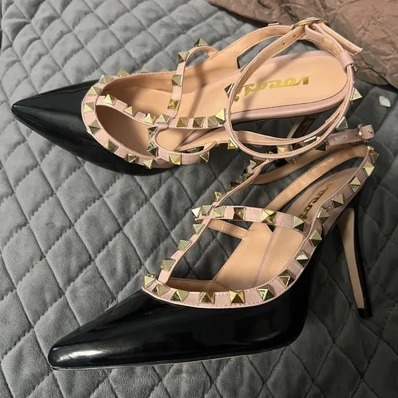 New no box $150. Rock stud Studded heals by Vocosi womens sz 7 M