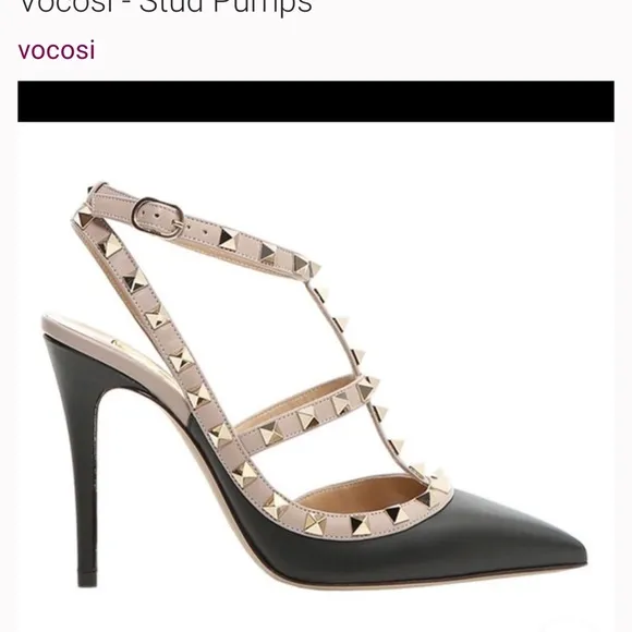 New no box $150. Rock stud Studded heals by Vocosi womens sz 7 M
