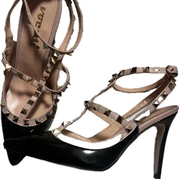 New no box $150. Rock stud Studded heals by Vocosi womens sz 7 M