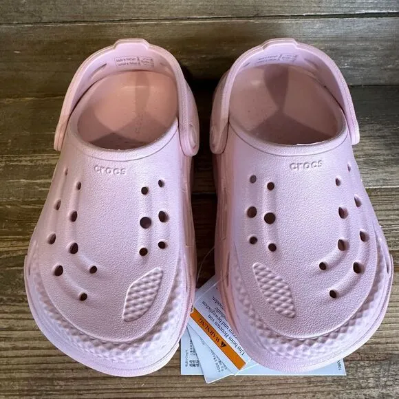 New NWT Little Kids Crocs Off Grid Pink Comfort Clogs Sandals Shoes Size 12 C