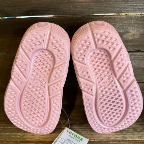 New NWT Little Kids Crocs Off Grid Pink Comfort Clogs Sandals Shoes Size 12 C
