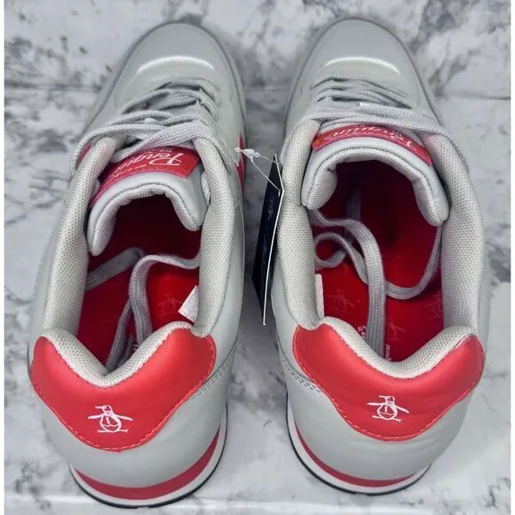 NEW Penguin Men's Markus Low Top Sneaker Shoes Size US 12 Gray Orange‎