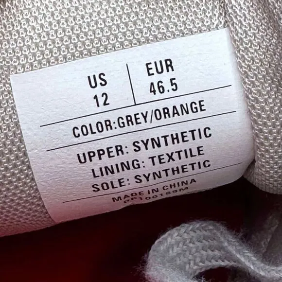 NEW Penguin Men's Markus Low Top Sneaker Shoes Size US 12 Gray Orange‎
