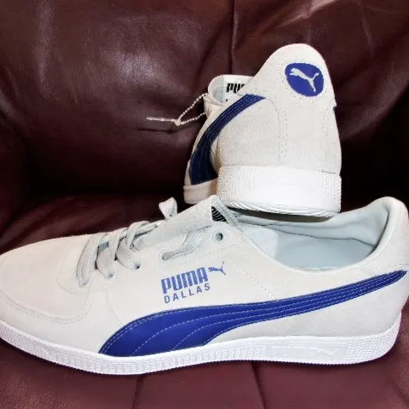 NEW Puma sneakers &quot;Dallas&quot; Edition Men 10 Gray Blue Leather Discount Shipping!!
